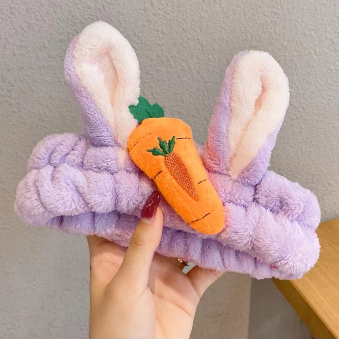 Lavado de la cara banda de pelo de moda femenina Coreana Red diadema roja estudiante dulce Linda máscara de maquillaje banda de pelo horquilla