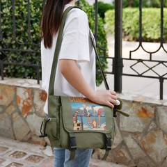 Fall Men's Trendy Cool Crossbody Bag Fashion Messenger Bag Canvas Bag Unisex Street Style Large Capacity Shoulder Bag