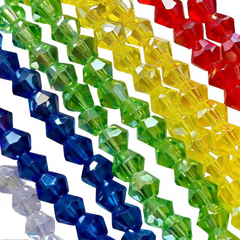 [10 pedidos mínimo] Cuentas puntiagudas de cristal Cuentas de diamante 23468mmAB Color Diy Tocado Accesorios para el cabello Zapatos Ropa Material con cuentas