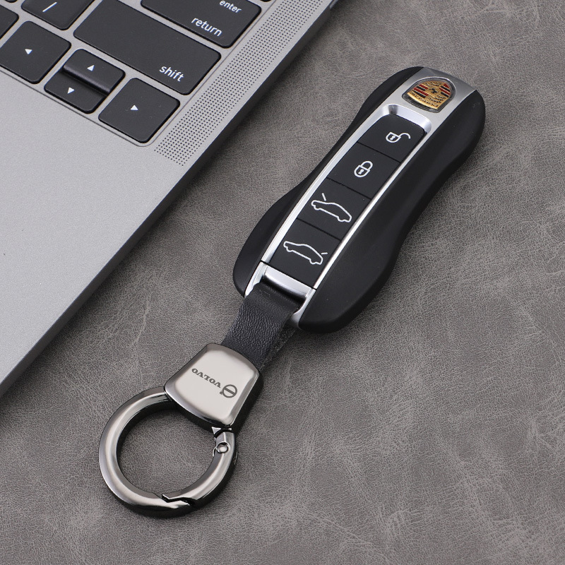 Láser láser llavero de coche colgante llavero de cuero para hombre logotipo del coche llavero de alta gama colgante de coche creación
