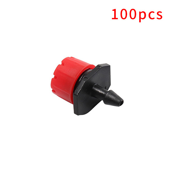 Jardinería micro spray 100 piezas Caperucita Roja gotero de flujo ajustable gotero 8 agujeros anti-envejecimiento anti-ultravioleta botón
