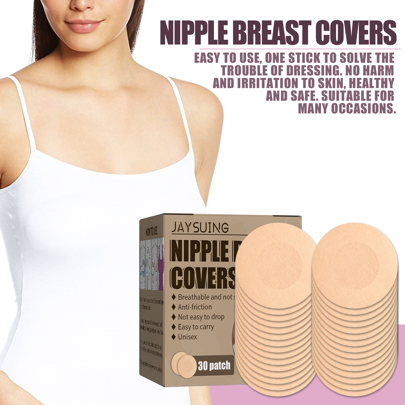 disposable with Jaysuing anti convex points, light fading, breathable, invisible chest that is not easy to fal_voghion.com