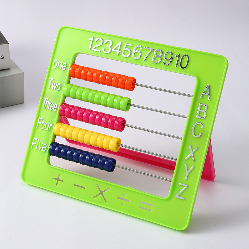 Gran ábaco ayuda de enseñanza matemática de primer grado ayuda de enseñanza infantil educación temprana más o menos estante de aula contador de niños