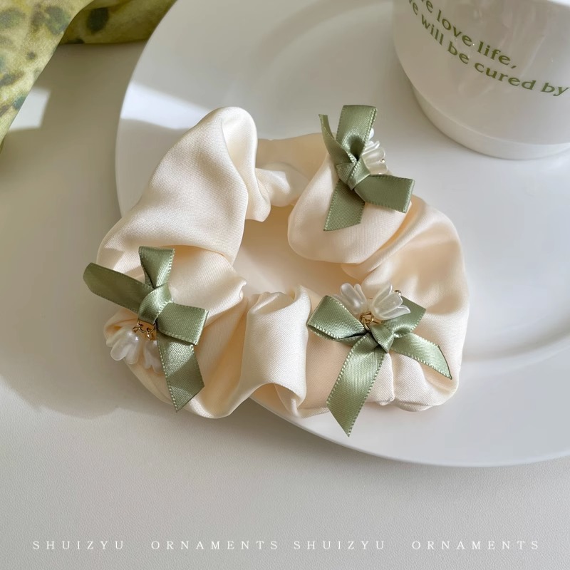 Temperamento floral intestino grueso anillo para el cabello bola femenina cabeza cuerda dulce cola de caballo cuerda para el cabello banda de goma de alta calidad accesorios para el cabello al por mayor