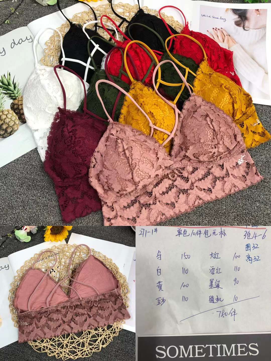 Nuevo cordón elástico de alta calidad belleza espalda chaleco las mujeres inalámbrico sexy sujetador ropa interior deportiva al por mayor