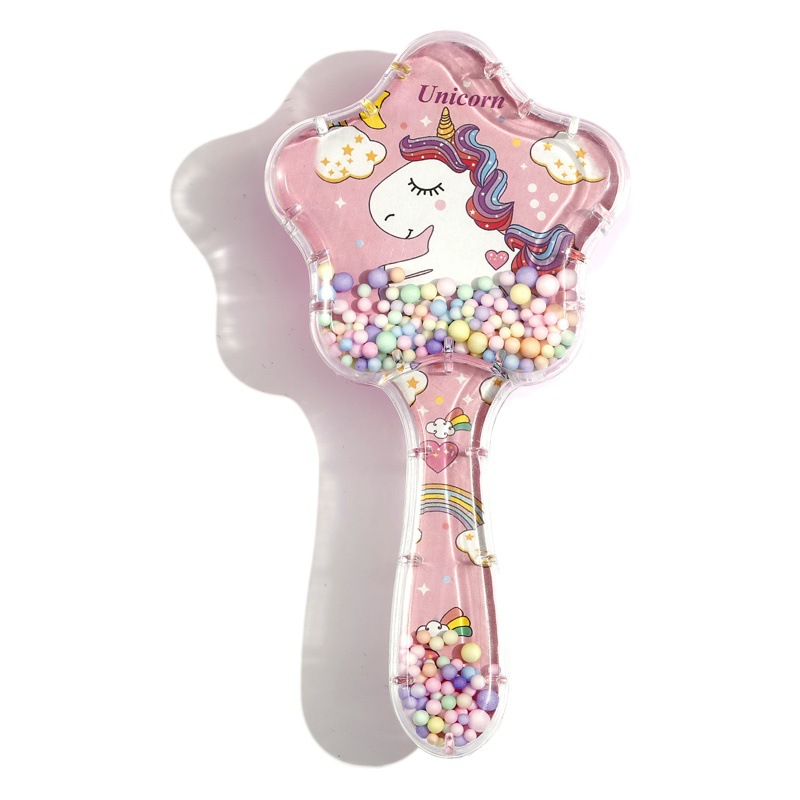 Cojín de aire peine estrella de cinco puntas lindo peine portátil transparente de dibujos animados de los niños anti-anudado mágico pelo liso pelo cojín de aire peine