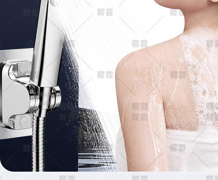 American cross-border 8-function pressurized hand spray, label, new special calendar showerhead, super powerful shower head Item Picture