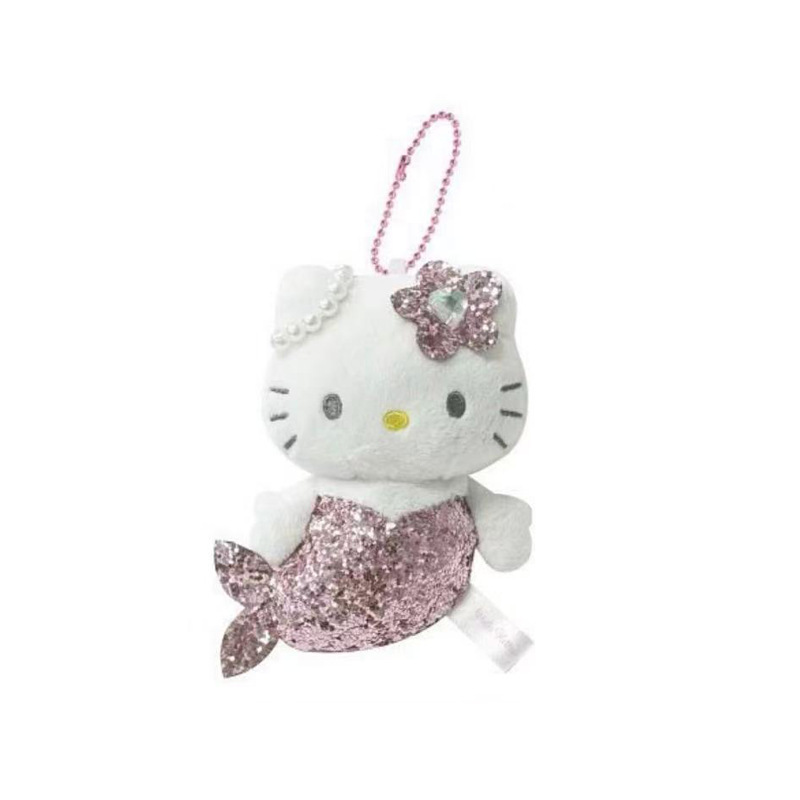 日本の新しいサンリオユニコーンマーメイドファンタジーシリーズぬいぐるみキーホルダー伸縮バックルペンダント|undefined