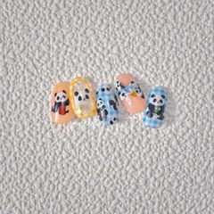 Tomoni Thin and Flexible Nail Sticker, Cooperative Item, Japanese Nail Sticker Wholesale, Cute Panda MS369