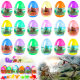 Cross-border Easter Eggshell Simulation Dinosaur Demolition Le Xin Qi Fun Gashapon Machine Blind Box Laminated Gashapon Toy