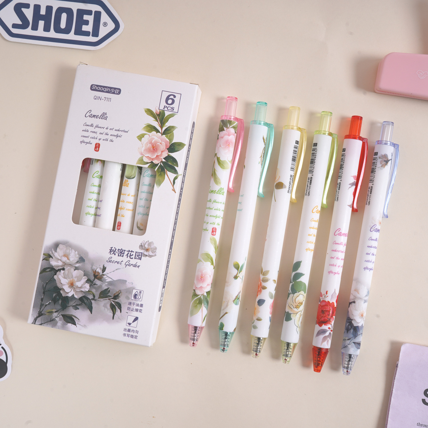 Jardín secreto de alto valor de la cara, Kulomi Sanlio pulsable lápiz neutro ST cabeza dibujos animados lindos lápiz de firma de la niña corazón