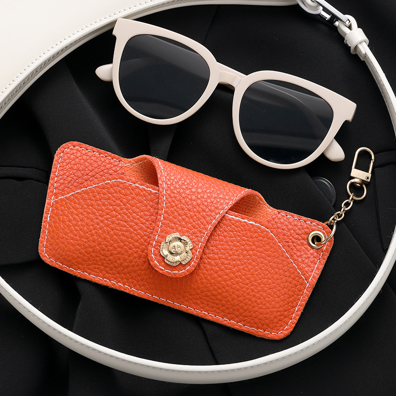 Bolsa de gafas al por mayor de fábrica, bolsa de almacenamiento de gafas de sol, bolsa de gafas de miopía, bolsa de gafas de sol portátiles de cuero pu, bolsa colgante, funda de gafas