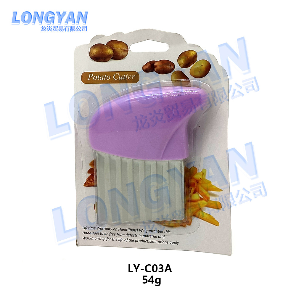 Cortador de patatas de dientes de lobo cortador de patatas ondulado cuchillo de onda doméstico cortador de verduras herramienta de corte de patatas fritas