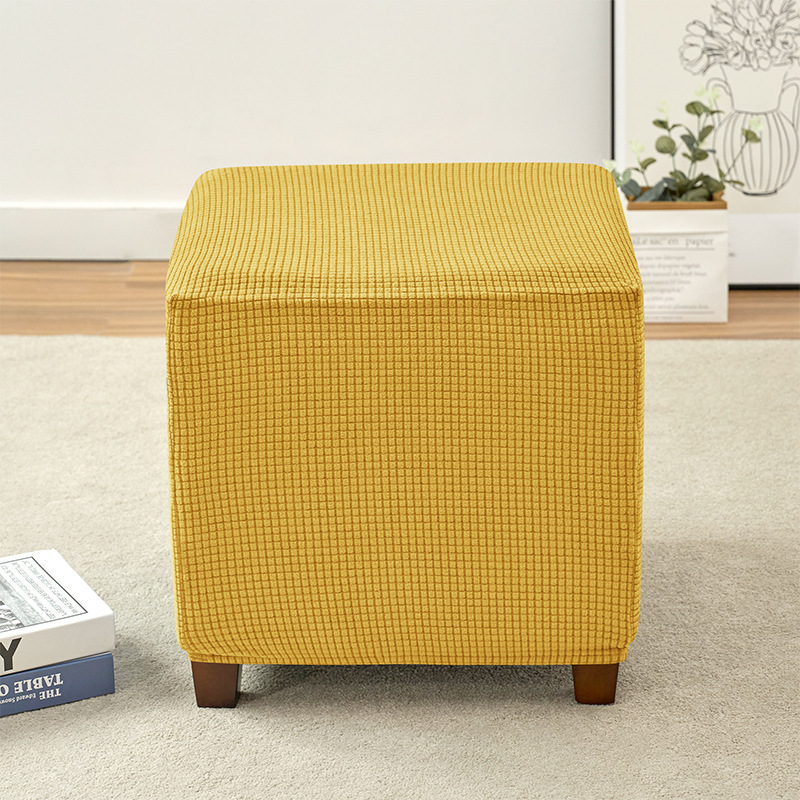 Transfronterizo elástico vello de maíz cuadrado reposapiés cubierta de polvo cubierta de pedal