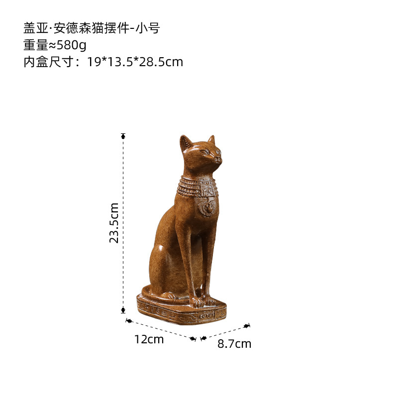 創意異域風情エジプト猫置物樹脂工芸品実用装飾書ろうそく台ソフトプレゼント|undefined