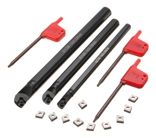 Lathe Turning Tool Thread 3-Piece Set Turning Tool Set Boring Tool Set S07K 10K 12M-Sclcr06