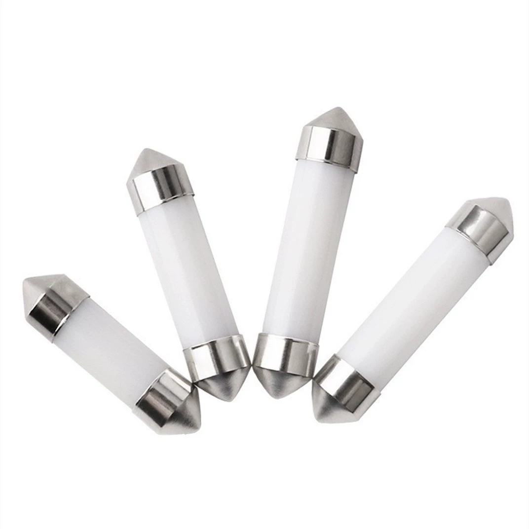 Двухсторонняя светодиодная лампа COB 31мм 36мм 39мм 41мм высокой яркости для чтения, подсветки номерного знака, тюнинга автомобиля, 12В