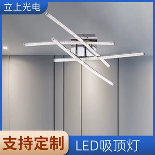LED吸顶灯卧室灯井字个性客厅照明灯具铜芯led光源异型灯定制轻奢