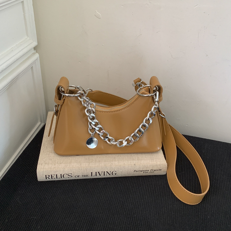 Bolsa de moda denim popular bolso bajo la axila bolso de moda diaria simple bolso de media luna de textura bolso de hombro versátil image 1