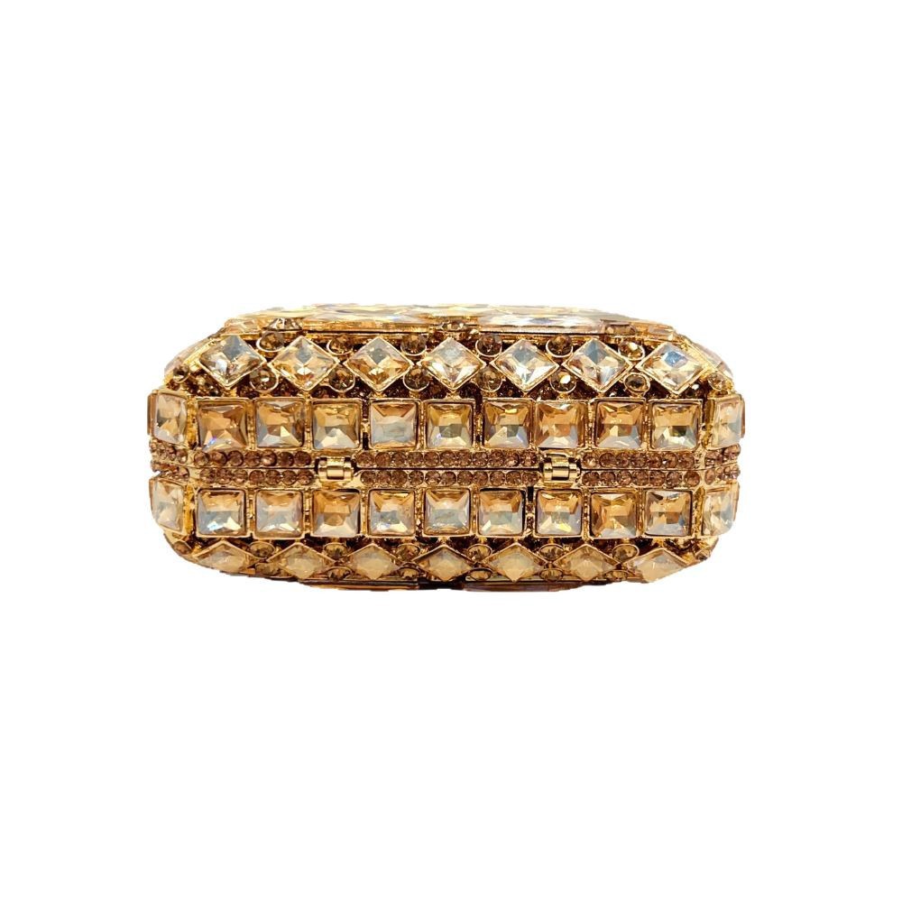 Transfronterizos nueva botella de perfume cuadrada con diamantes bolsas de cena europeas y americanas bolsas de mano de diamantes clutch nuevo oro blanco