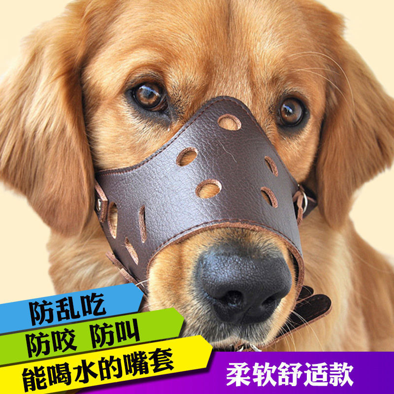 狗嘴套狗狗嘴罩可喝水防咬叫小型中大型犬口罩金毛宠物止吠嘴巴套|ru