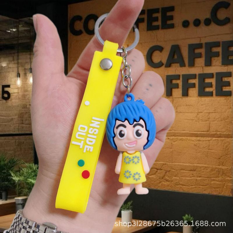 人気のインサイド・ヘッド海外キーホルダー、カップル向けのかわいいバッグチャーム、車のキーホルダー、ギフト、アクセサリー|undefined