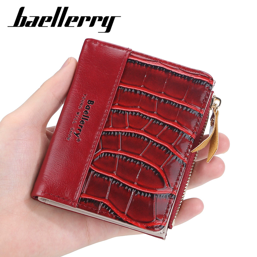 Короткий кошелек на молнии Baellerry, крокодиловый принт