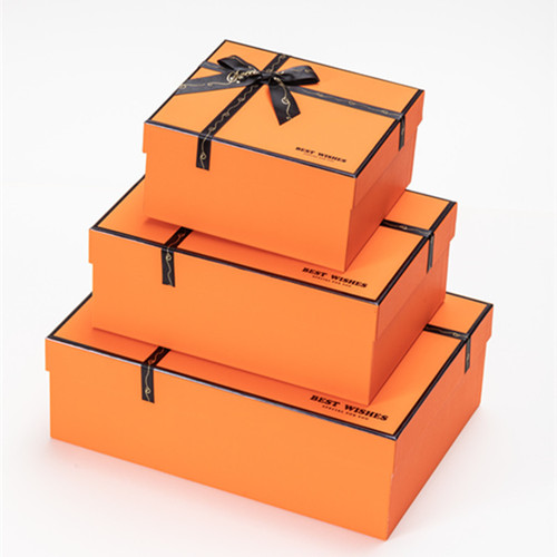 Orange Chinese Valentine's Day souvenir gift box empty box wholesale Mid-Autumn Festival mooncake box birthday gift packaging box