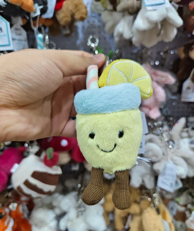 jellycat挂件三标齐全带钢印巴塞罗熊茄子牛角包 款式齐批发礼物|undefined