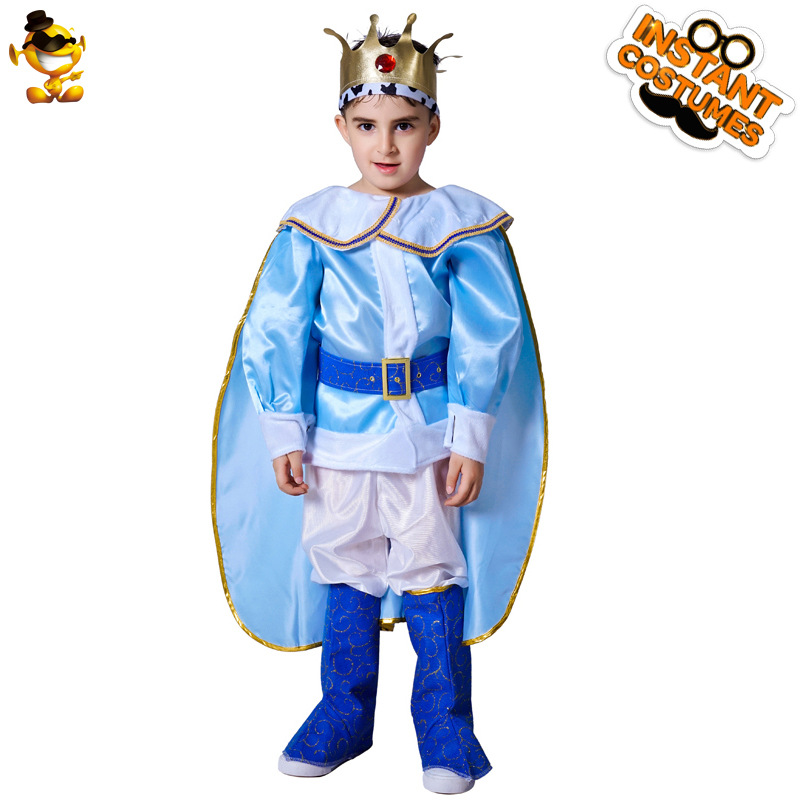 Niños de Halloween traje del rey Europeo Rey Partido la etapa ropa los niños Cosplay juego rol