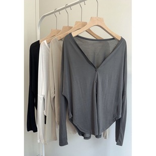 2024 Travel bi Sun Protection and Meat Covering Artifact Lightweight Ice Silk Slim Sunscreen Cardigan