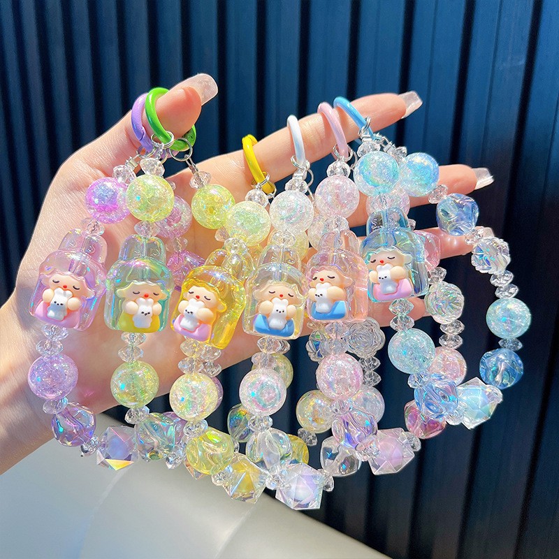 Cuentas Sanliou cadena de caja de teléfono móvil en vivo muñeca colgante para evitar la pérdida de pequeños regalos de estudiantes al por mayor