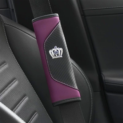 Seat belt shoulder pad Cover Crown Shoulder Cover Universal - purple-crown-edition-2365