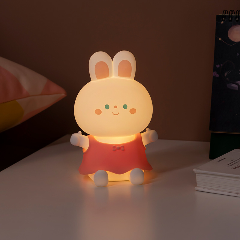 Luz de noche USB recargable silicona palpitación dormitorio cabezal de cama para niños protección de ojos atmósfera de alimentación de luz de noche lámpara de escritorio lámpara de baño