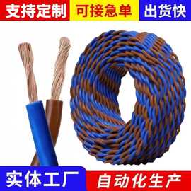 厂家批发出口外贸电线花线广告LED灯头监控线电车充电线电源线2芯