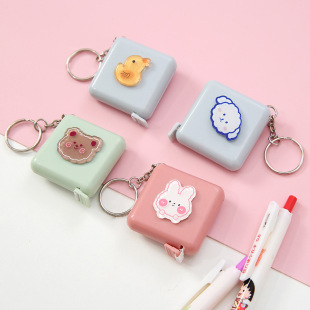 Korean Style Measuring Small Tape Cartoon Stretch Portable Mini Cute Clothes Waist Bust Hip Three-way Ruler