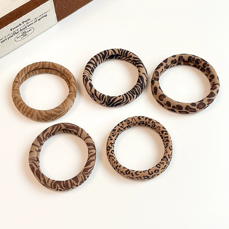 Европейские и американские ретро леопардовые кольца для волос простые и высокоэластичные полотенца