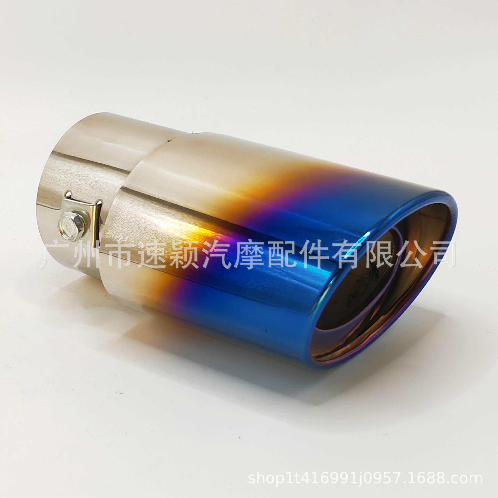 (2개) 자동차 개조 된 꼬리 목 소음기 스트레이트 구운 블루 테일 파이프 단일 파이프 스테인레스 스틸 배기 파이프 보편적 인 장식 꼬리 목
