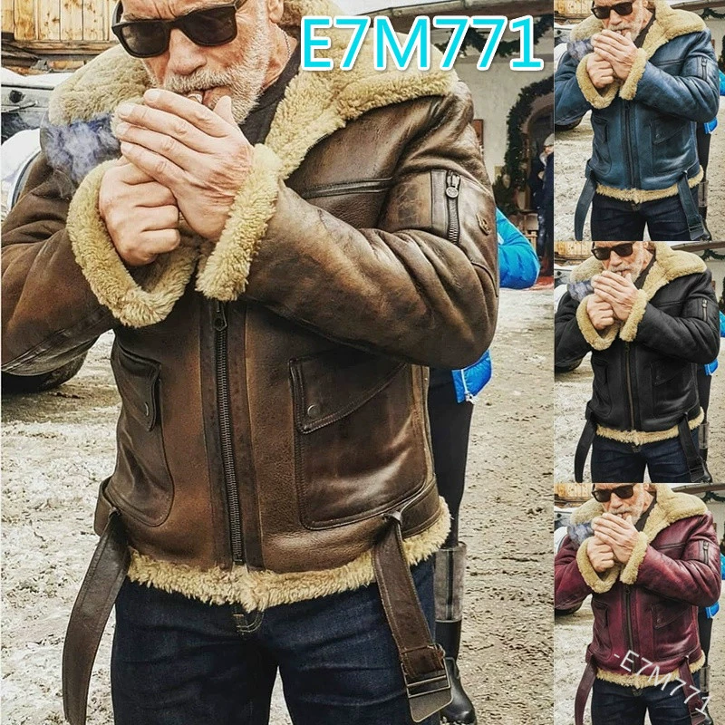 22 осень и зима Новая меховая Горячая куртка Amazon, утолщенная теплая шуба, мужское пальто из искусственного меха