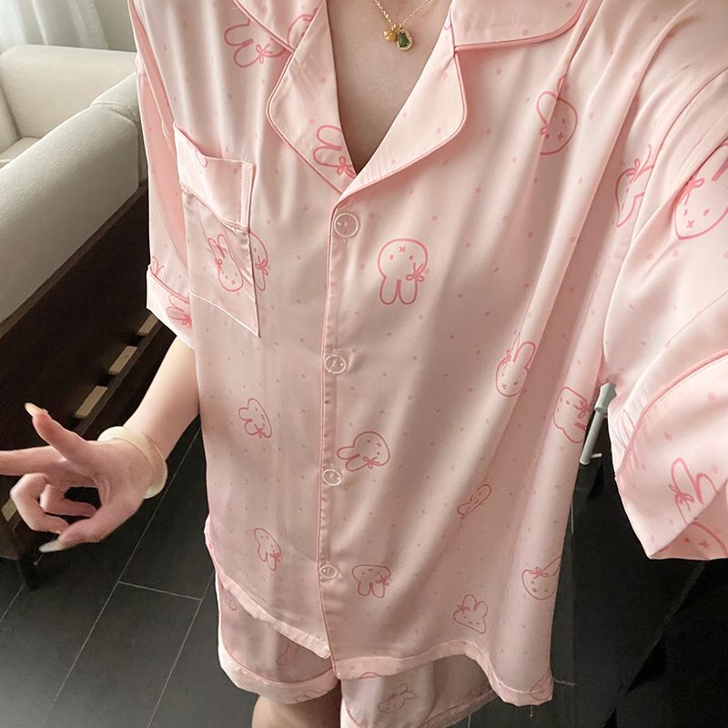 可爱米菲兔睡衣女款夏季冰雪丝短袖2026新款超火夏天高级感家居服