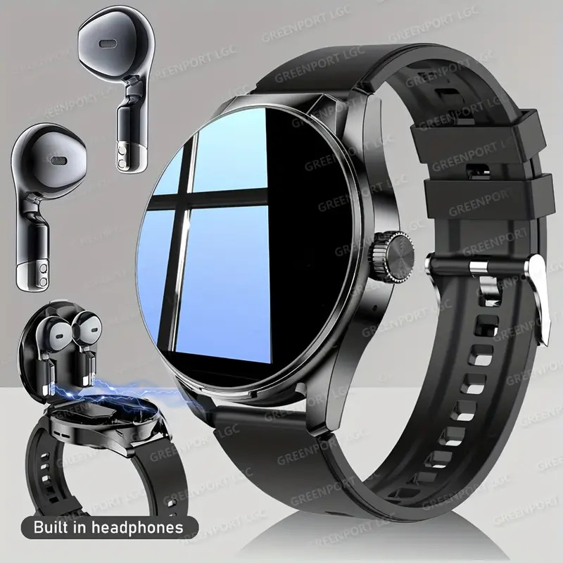 temu クロスボーダー人気スポーツ アウトドア スマートウォッチ D8 ツーインワン TWS Bluetooth 通話心拍数スポーツ睡眠