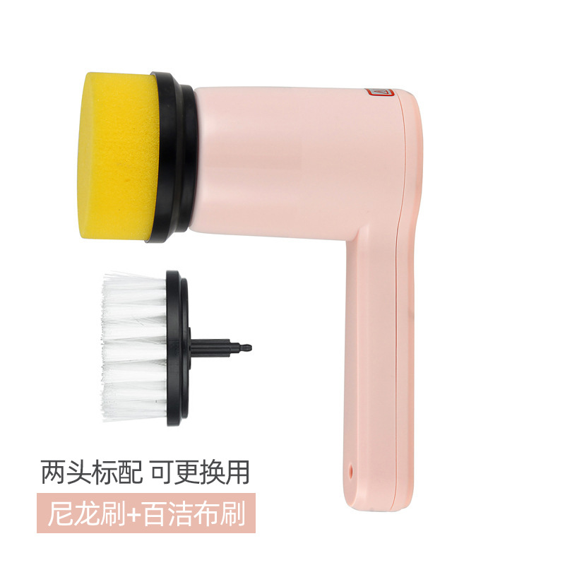 Cepillo de limpieza eléctrico transfronterizo para uso doméstico, cepillo de cocina multifuncional con cabezales de cepillo reemplazables, herramienta para lavar platos y ollas, máquina cepilladora manual.