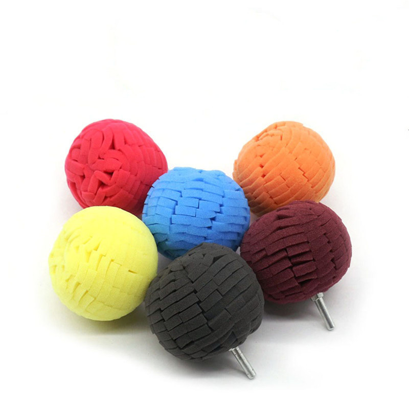 汽车抛光盘轮毂抛光轮钢圈细节海绵球打蜡海绵轮球形抛光绵抛光垫