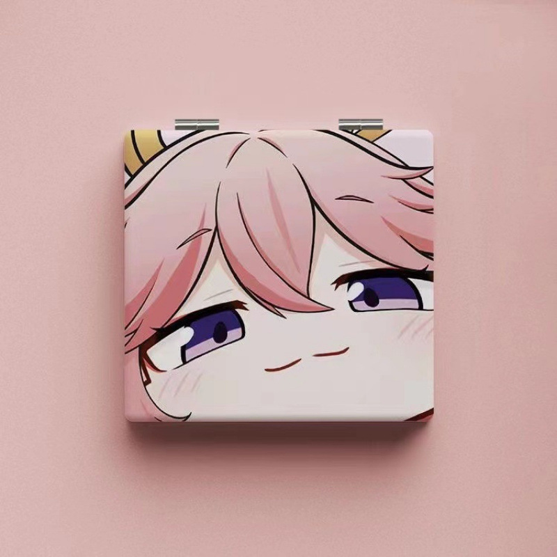 Lindo espejo pequeño Sanrio Kulomi espejo de maquillaje portátil de alto valor espejo de maquillaje portátil dormitorio de estudiantes espejo de maquillaje plegable