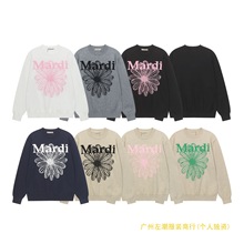 25MARD韩国潮牌针织毛衣小雏菊腊肠狗金高银同款纯棉圆领针织毛衣