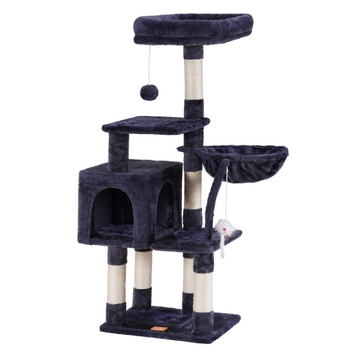 Estante de gato personalizado gato nido de gato árbol todo en un gato estante gato agarrar árbol a través de la cápsula espacial columna pequeña escalada grande
