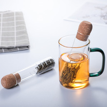 玻璃茶漏滤茶器新款耐热玻璃试管泡茶器网红茶滤茶具配件试管茶漏