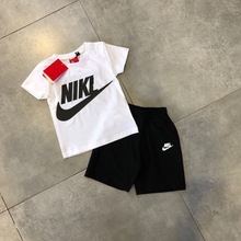 纯棉 | 亲子装 | 夏季男式女式儿童阿迪勾勾菲乐短裤套装