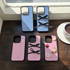 韩系立体几何宝石蝴蝶结适用iPhone17苹果16ProMax/15/14手机壳女