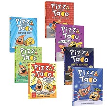 英文绘本披萨饼与玉米片 7册 Pizza and Taco 全彩漫画故事 精装